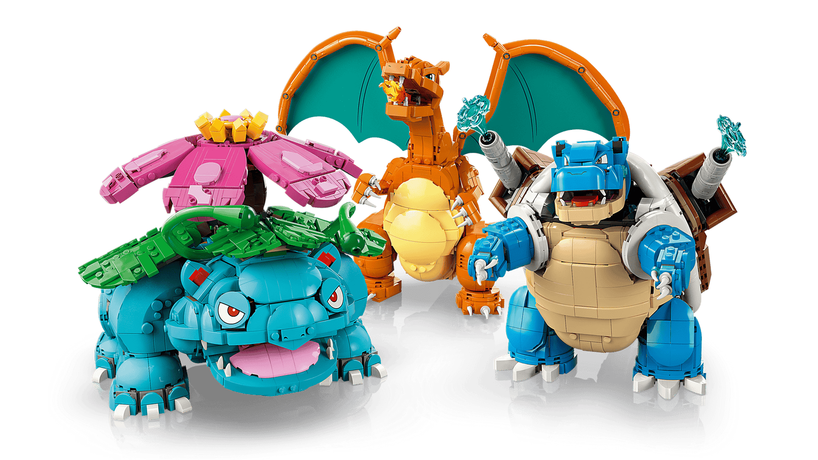 Venusaur, Charizard and Blastoise